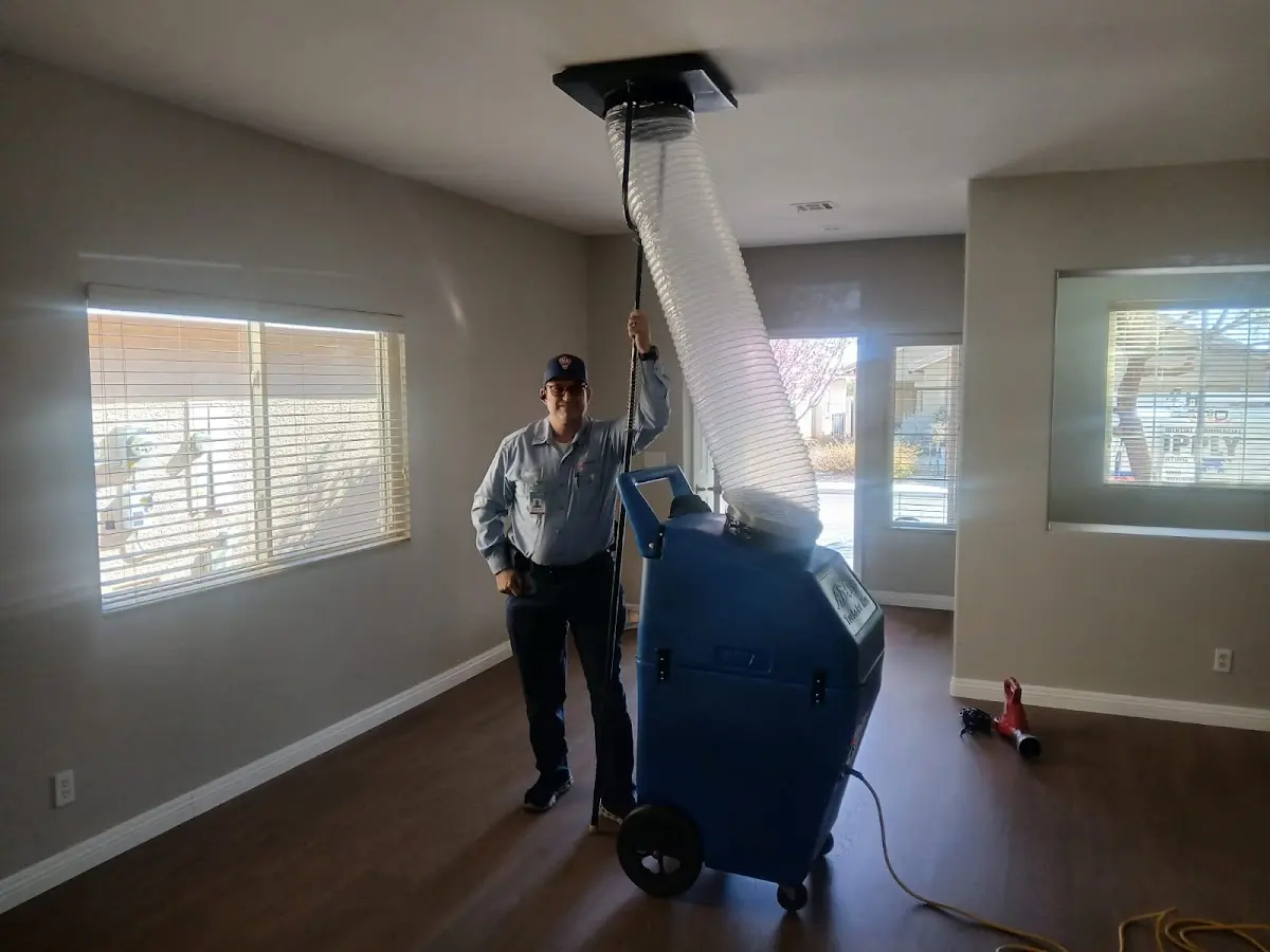 Professional Dryer Vent Cleaning work inside a St. Joseph home